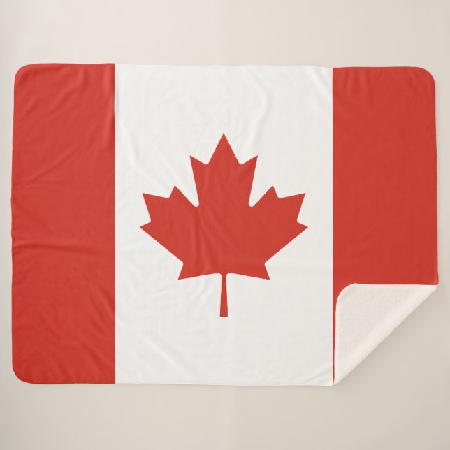 Flag of Canada Sherpa Blanket (Front (Horizontal))