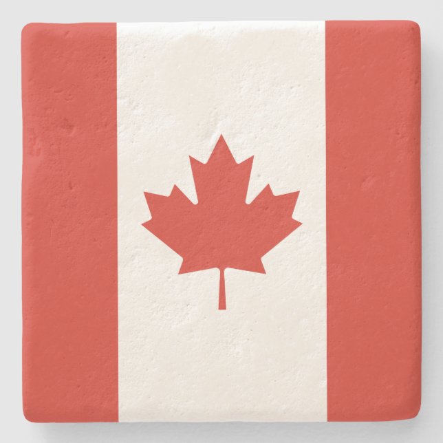 Flag of Canada Stone Coaster (Front)