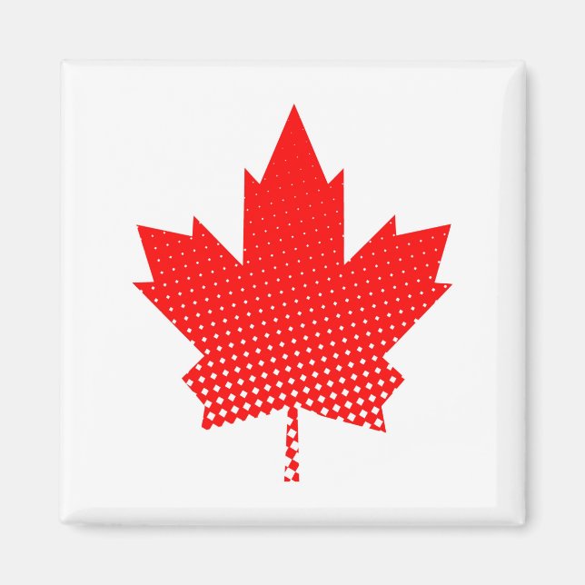 Flag Of Canada With Halftone Effect Magnet (Front)