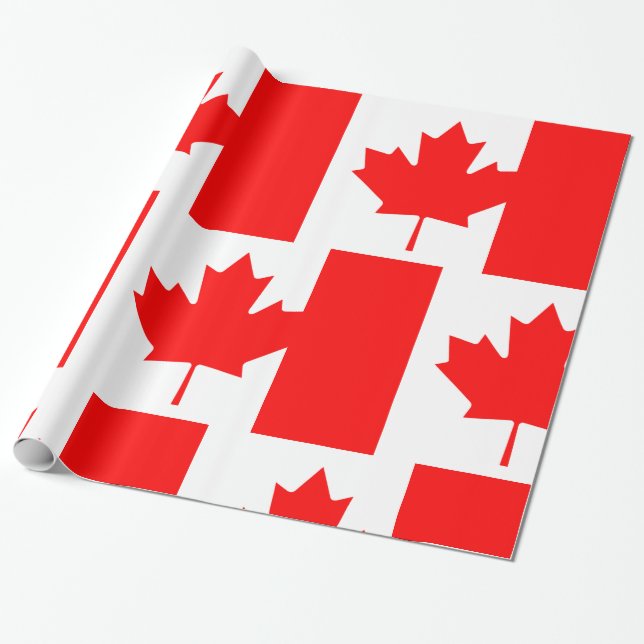 Flag of Canada Wrapping Paper (Unrolled)