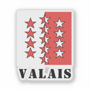 Flag of Canton of Valais, Switzerland