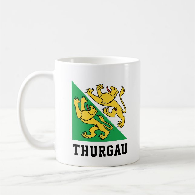Flag of Canton Thurgau, Switzerland Coffee Mug (Left)