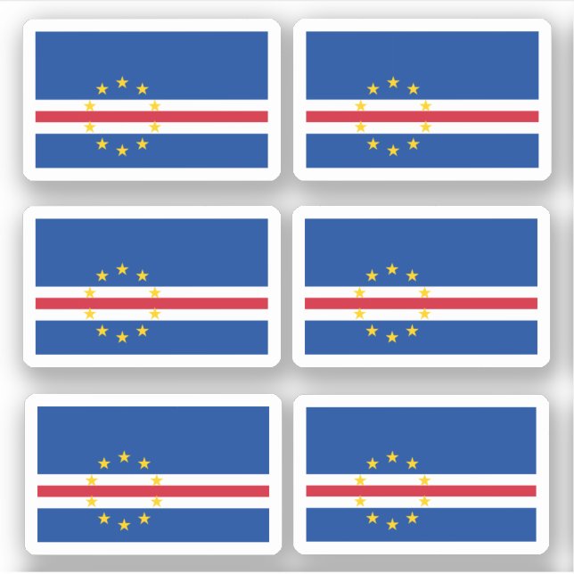 Flag of Cape Verde - a collection Stickers (Front)
