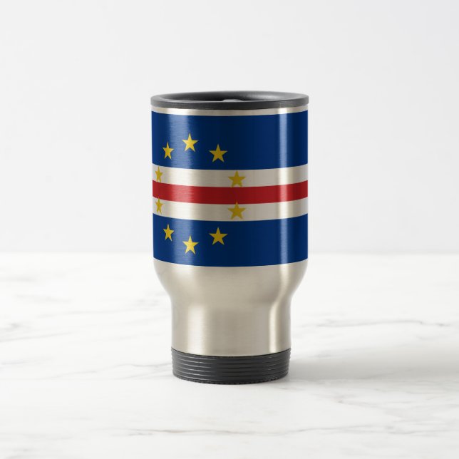 Flag of Cape Verde Travel/Commuter Mug (Center)