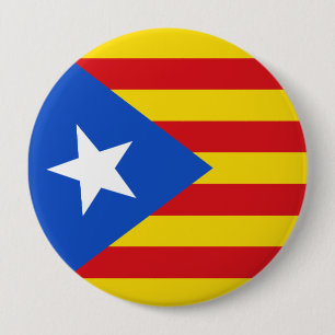 Flag of Catalonia 10 Cm Round Badge