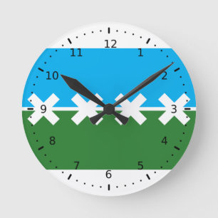 Flag of Cedar Park, Texas Round Clock