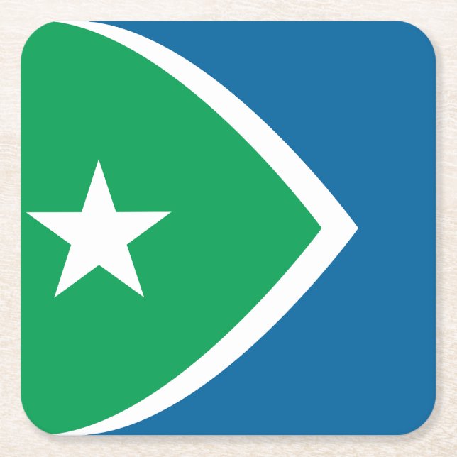 Flag of Cedar Rapids, Iowa Square Paper Coaster (Front)