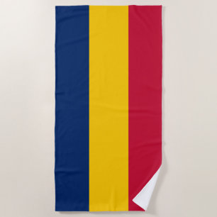 Flag of Chad (African Country) Beach Towel