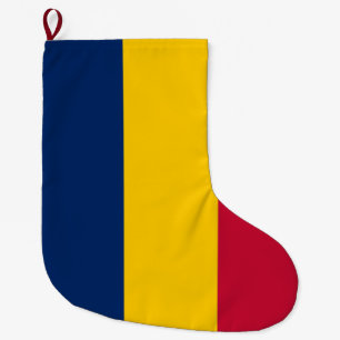 Flag of Chad (African Country) Large Christmas Stocking