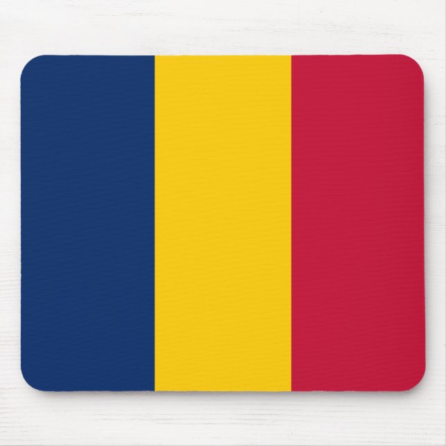 Flag of Chad (African Country) Mouse Mat (Front)