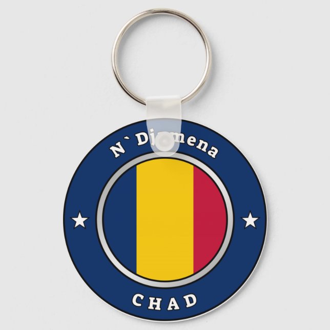 Flag Of Chad Key Ring (Front)