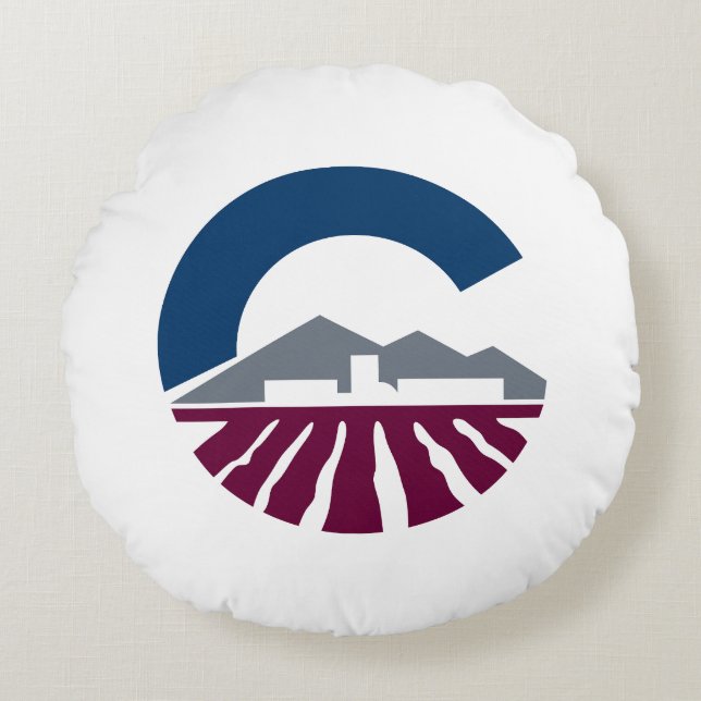 Flag of Chandler, Arizona Round Cushion (Front)