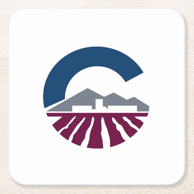 Flag of Chandler, Arizona Square Paper Coaster (Front)