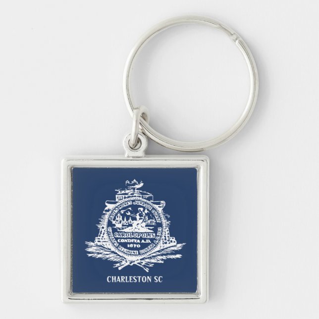 Flag of Charleston, South Carolina Key Ring (Front)