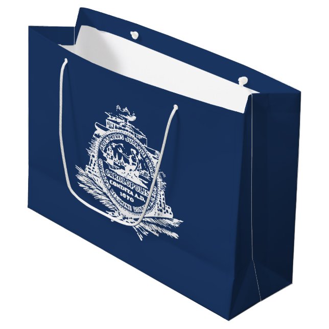 Flag of Charleston, South Carolina Large Gift Bag (Front Angled)