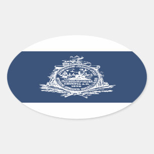 Flag of Charleston, South Carolina Oval Sticker