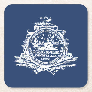 Flag of Charleston, South Carolina Square Paper Co Square Paper Coaster