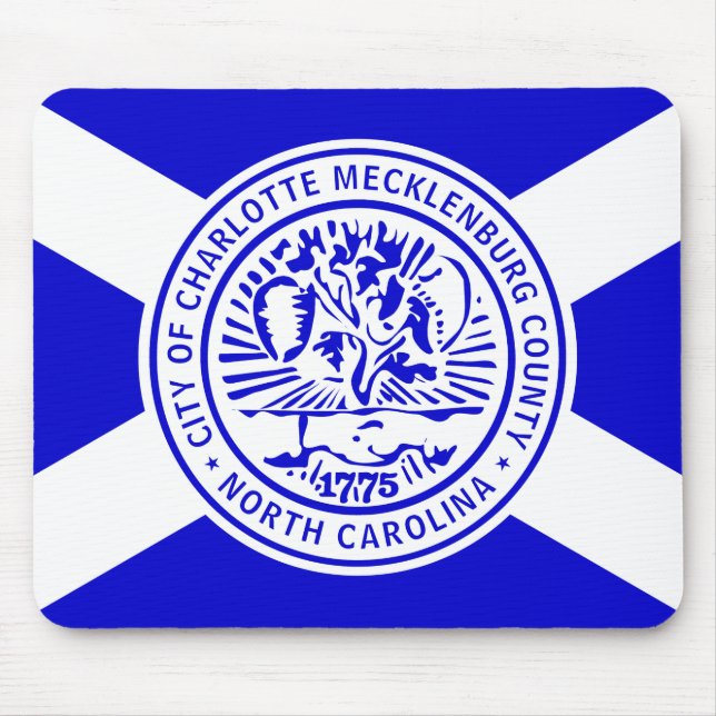 Flag of Charlotte, North Carolina Mouse Mat (Front)