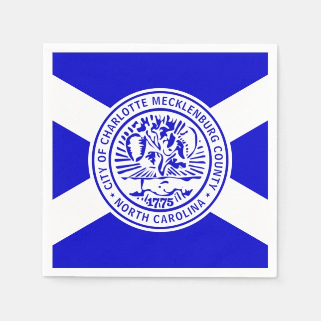 Flag of Charlotte, North Carolina Napkin (Front)