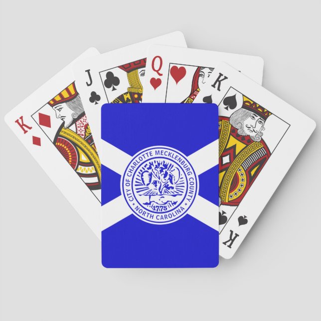 Flag of Charlotte, North Carolina Playing Cards (Back)