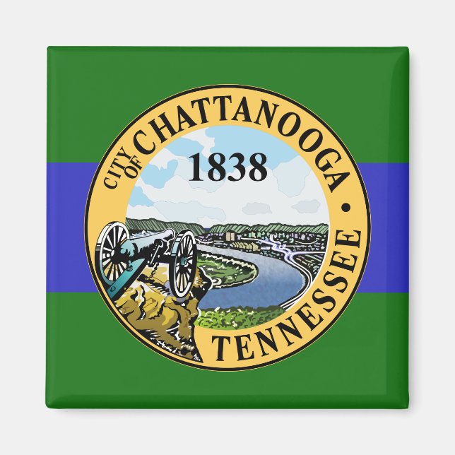 Flag of Chattanooga, Tennessee Magnet (Front)