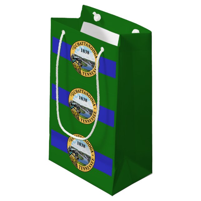 Flag of Chattanooga, Tennessee Small Gift Bag (Front Angled)