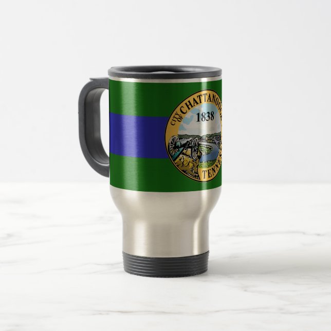Flag of Chattanooga, Tennessee Travel Mug (Front Left)
