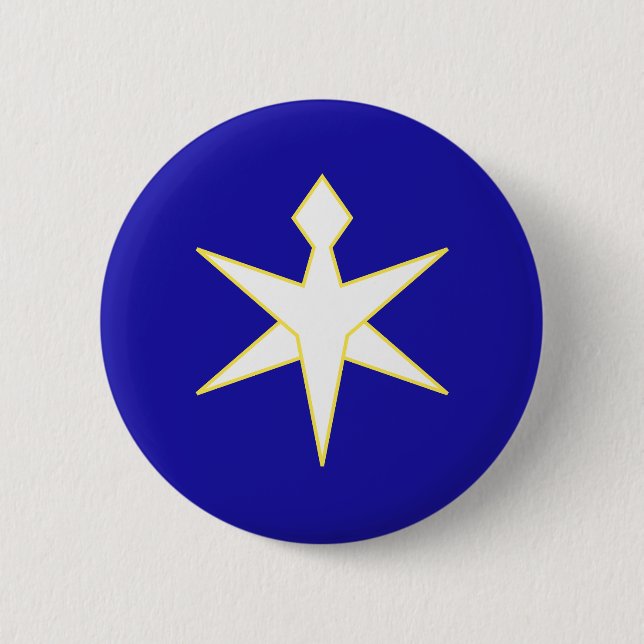 Flag of Chiba Prefecture, Japan 6 Cm Round Badge (Front)