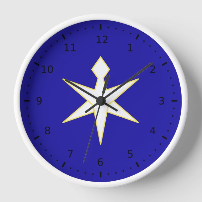 Flag of Chiba Prefecture, Japan Clock (Front)