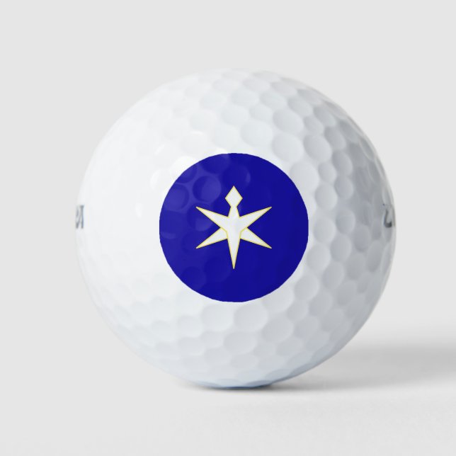 Flag of Chiba Prefecture, Japan Golf Balls (Front)