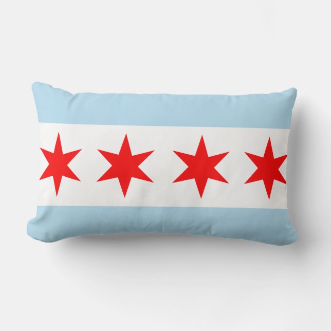 Flag of Chicago American MoJo Pillow (Front)