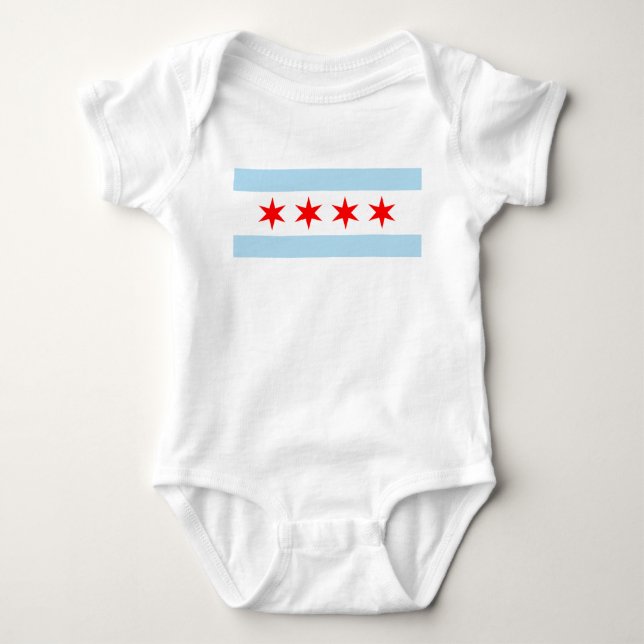Flag of Chicago Baby Bodysuit (Front)