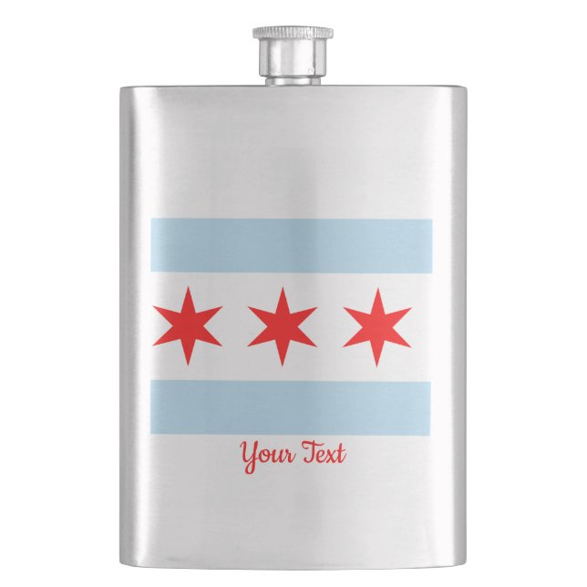 Flag of Chicago Classic Flask (Front)