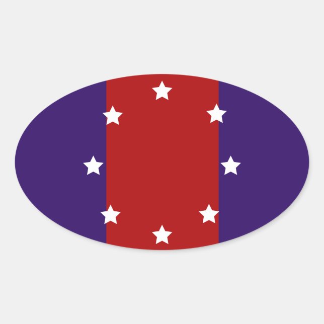 Flag of Chicago Heights, Illinois Oval Sticker (Front)