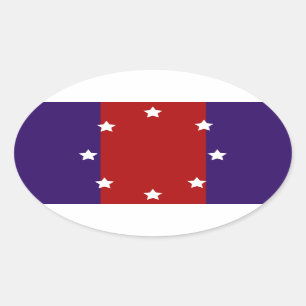 Flag of Chicago Heights, Illinois Oval Sticker