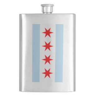 Flag of Chicago Hip Flask