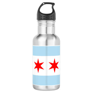 Flag of Chicago, Illinois 532 Ml Water Bottle