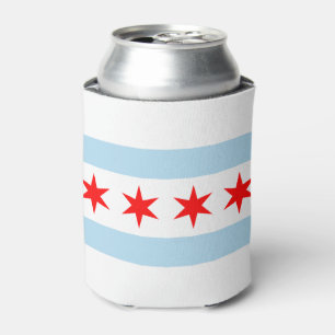 Flag of Chicago, Illinois Can Cooler