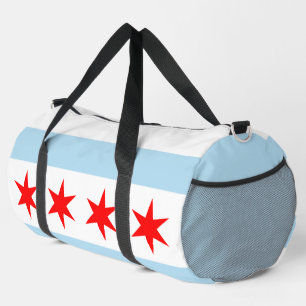 Flag of Chicago, Illinois Duffle Bag