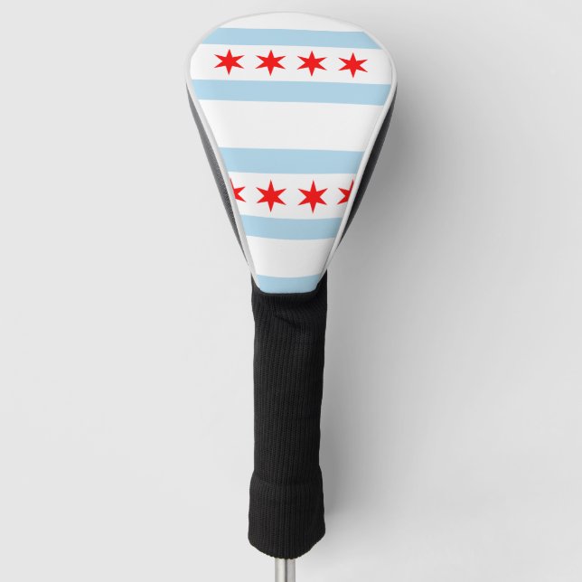 Flag of Chicago, Illinois Golf Head Cover (Front)