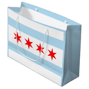 Flag of Chicago, Illinois Large Gift Bag