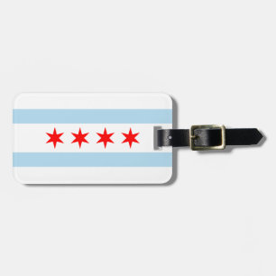 Flag of Chicago, Illinois Luggage Tag