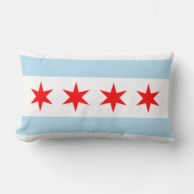 Flag of Chicago, Illinois Lumbar Cushion (Front)
