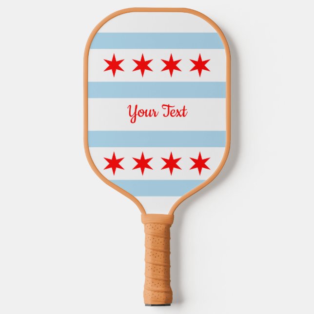 Flag of Chicago, Illinois  Pickleball Paddle (Front)