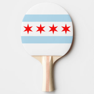 Flag of Chicago, Illinois Ping Pong Paddle