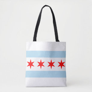 Flag of Chicago, Illinois Tote Bag