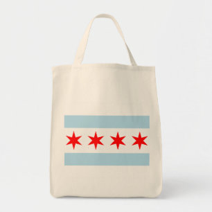 Flag of Chicago, Illinois Tote Bag