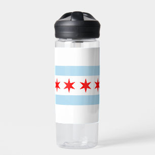 Flag of Chicago, Illinois  Water Bottle