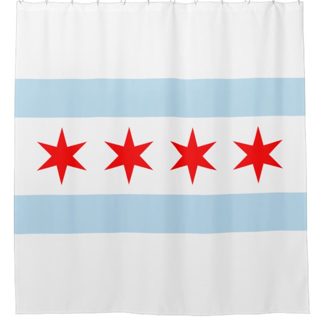 Flag of Chicago Shower Curtain (Front)