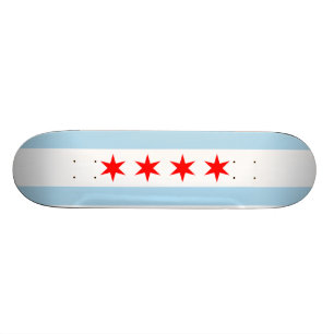 Flag of Chicago Skateboard